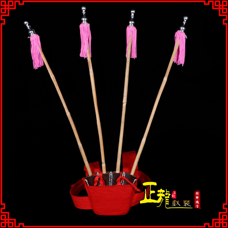 下关戏装戏曲用品靠旗男女大靠 靠板 正宗牛皮旗杆旗架