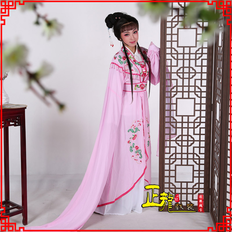 下关花旦黄梅戏服古装戏服水袖戏剧假云肩长披