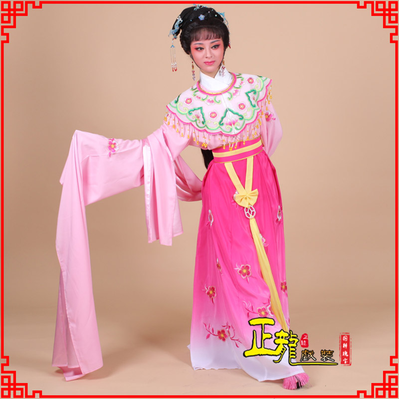 下关水袖青衣练功花旦服 梅花古装衣